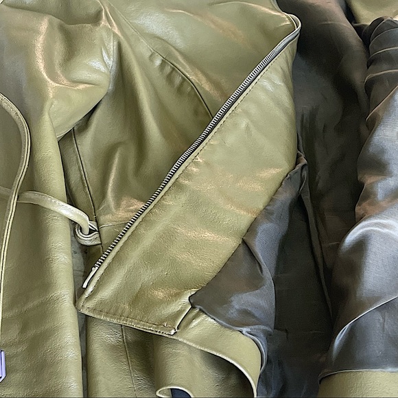 LE COMPLICI | Vintage Leather Jacket in Olive Green **RARE** | Size M - Picture 7 of 13
